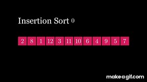 Insertion Sort Visualization on Make a GIF