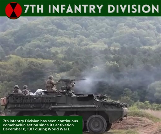 2.9K views · 41 reactions | The 7th Infantry Division, at 107 years...