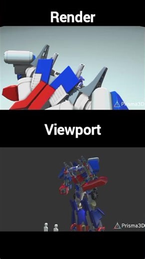 Viewport vs Render | Prisma3D |