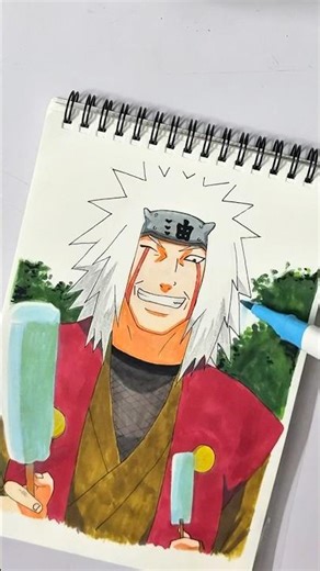 Drawing Jiraiya Sensei ❤️stepbystep#anime #animeeart #animedrawing #narutoshippuden #jiraiya #art