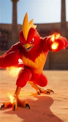 Blaziken Every strike burns—Blaziken fights with fire #animation #aivideo #anime