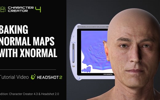 How to Bake Normal Maps with xNormal Headshot 2.0 Plug-in Tutorial