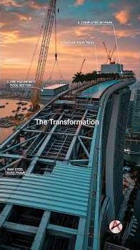 Marina Bay Sands Construction: Leaning Towers & SkyPark (3D Analysis) #architecture #construction