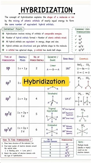 Hybridization Class 11 Chemistry | SP, SP², SP³, SP³d, SP³d² | Shapes & Bond Angles