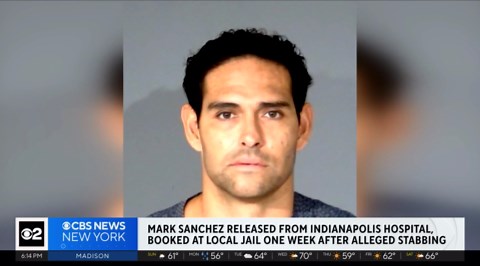 Mark Sanchez released from Indianapolis hospital, booked at local jail
