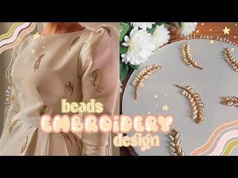 Beautiful all over embroidery pattern for dress💫 hand embroidery beads work design ✨
