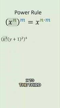 💪 Exponent Power Rule Example (xᵃ)ᵇ=xᵃ*ᵇ 🔥