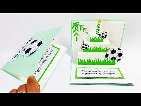 DIY 3D Pop-Up Football Birthday Card | Easy Soccer Card Tutorial | DG Handmade