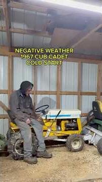 1967 cub cadet cold start #cubcadet #international #gardentractor #winter #cold #iowa #tractor r