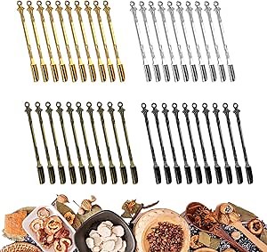 40 PCS Mini Spoons, Tiny Metal Mini Shovel Spoons for Powder, Metal Spoon Power Scoop Tableware Charm Kitchen Pendant Spoon for Measuring Spices,Herbs,Powder,Coffee,Sugar
