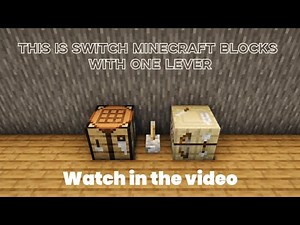 Switch Minecraft Blocks With ONE Lever (Easy Tutorial)