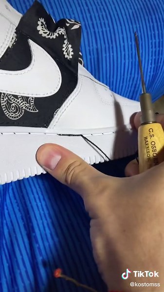 Custom Air Force 1 Bandana - Personalized Nike Sneakers