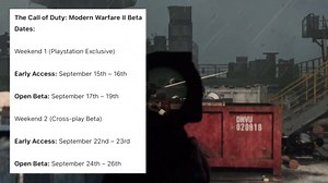 Modern Warfare 2 multiplayer beta dates (PS5/4, Xbox, PC) MW2 beta release dates, beta redeem codes