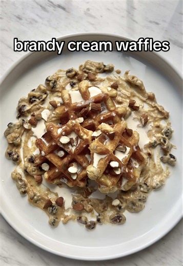 Delicious Brandy Cream Waffles with Orange Zest