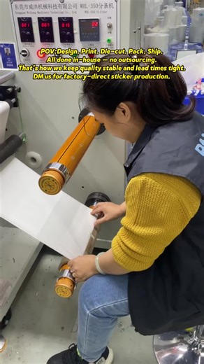 Design. Print. Die-cut. Pack. Ship. All done in-house — no outsourcing. That’s how we keep quality stable and lead times tight. DM us for factory-direct sticker production. #stickerfactory #customstickers #stickers #fyp #foryou #factory #stickerstore #stickerprinting #B2B #vinylstickers #FactoryDirect #BulkOrders #B2BBusiness #holographicstickers #diecutstickers #kisscutstickers