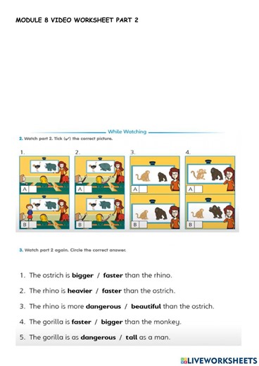 Module 8 Video Worksheet Part 2 worksheet