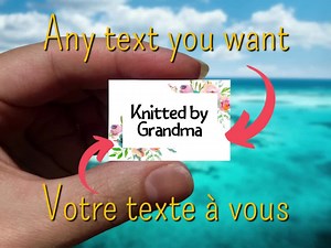 Iron on Labels Cotton Fabric Sew on / Crochet / Hand Knitted / Knitting / Quilt / Laundry Safe / Handmade Garment / Custom Made by Tags - Etsy