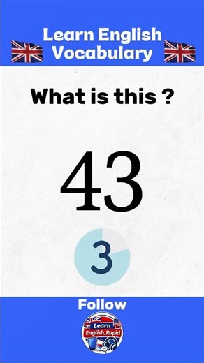 Learn Nummbers in English #englishvocabulary #learnenglish #education #numbers