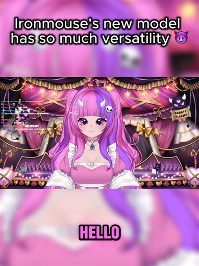 Ironmouse's new model has so much versatility 💞 #twitch #twitchstreamer #twitchclips #vtuber #ironmouse #viral