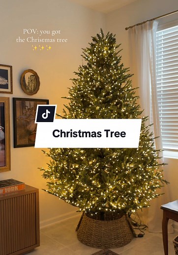I finally caved and picked a twinkling Christmas tree. She’s from @Lowe’s and she is perfect ✨🎄🥹 #twinklingchristmastree #viralchristmastree #christmasdecor