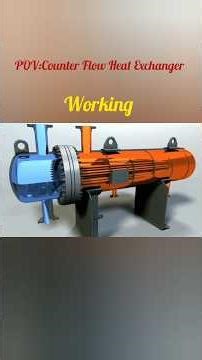 Counter Flow Heat Exchanger:Simple Working ⚙️ #science #facts