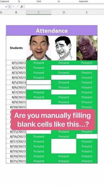 😍 Link in my bio 🔗 Check it to get our Excel Templates 😍 Almost all the templates that come to your mind 🥰 Get it now!! 💗💚 QUiCR trickfor replacing blank values!n #exce| #exceltips #exceltricks #microsoftexcel #microsoftoffice #accounting #exceltutorial #replaceblankvalues #exceltricks #keyboardshortcut