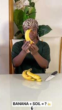 J’ai planté une banane entière dans la terre… Va-t-elle pousser ? 🍌🌱😳 #Short