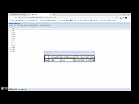 Mean, Median, Quartiles, Standard Deviation Using Crunchit!