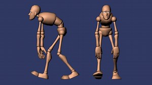 Tired Walk Cycle 3D Animation