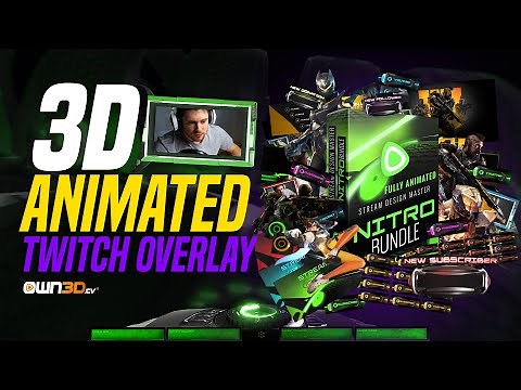 Fully 3D Animated Twitch Overlay Pack | Stream Overlay Animations | Trailer
