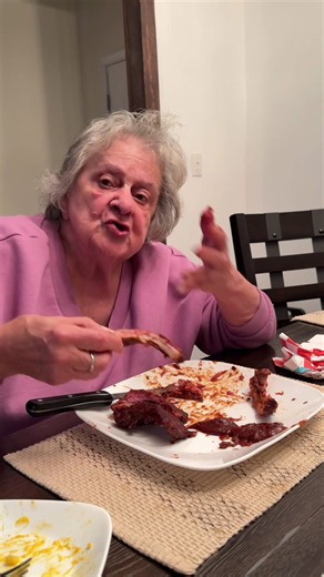 Apparently ribs require advance notice around here. #BadGranny #GrannyProblems #FamilyHumor #Ribs #dentures