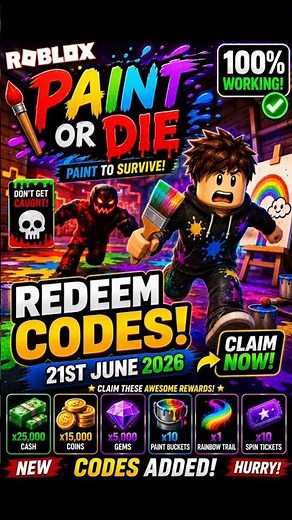 Roblox Paint or Die Codes | Paint or Die Redeem Codes