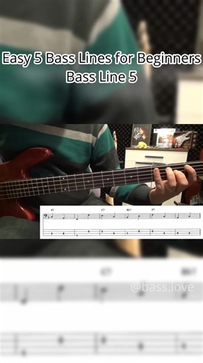 13 reactions |  5 Easy Bass Lines for Beginners! Bass Line 5 Here’s a taste from our new series — simple grooves anyone can play to build timing, technique, and confidence.  Full video on YouTube (link in bio)  More bass lines coming soon… #Basslove #EasyBassLines #BeginnerBass #BassGuitar #BassLesson #LearnBass #BassGroove #BassPractice | Bass Love | Facebook