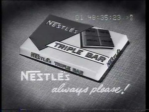 Nestle's chocolate 'Triple Bar' 1960 TV commercial