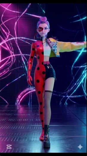 ⚡️RUMI😈 + Lady Bug🐞 = ???⚡️😈#kpopdemonhunters #rumimirazoey #ladybug #transformation #artshorts