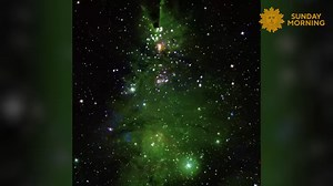 54K views · 1.4K reactions | NASA this week released a new image of a celestial formation known as the "Christmas Tree Cluster." The stars appear to form the glowing shape of a tree. | CBS Sunday Morning | Facebook