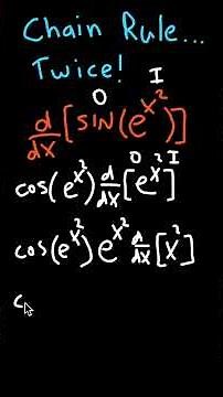 Using Chain Rule Twice for Derivative #chainrule