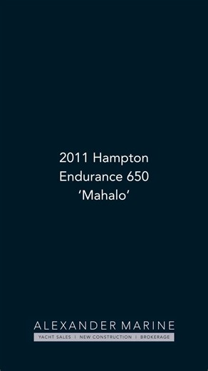 The 2011 Hampton Endurance 650 ‘Mahalo’ is a rare example within the Hampton fleet, enhanced by a substantial refit and thoughtful upgrades that refine both her aesthetics and offshore ability. Her spacious layout and finely appointed interior are perfectly suited to extended time aboard, offering comfort without compromise. For buyers seeking a capable long-range motor yacht with genuine pedigree, ‘Mahalo’ stands out from the crowd. Enquire today for further details or to arrange a private view