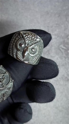 Vintage Punk Owl Ring: Eternal Wisdom in Gothic Style