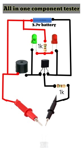 LED + Buzzer Component Tester 🔧 DIY Electronics Hack #electrical #yt #viral #diy #reels #video #fb
