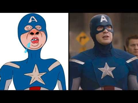 i am always angry hulk smash scene | the avengers drawing meme - captain America