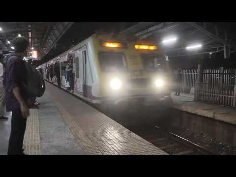 Diva junction railway station night local train video | Mumbai Central line night local train video
