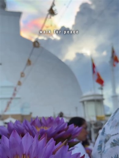 ~ අසිරිමත් වූ අනුරාධපුරය.....✨☁️ ඉහළ අහස වර්ණවත් විය අහසින් මල් ඉසින්නාක් මෙන් වැහි පොද ඇද වැටුණේය .මෙය අහම්බයක් නොවේ. බුද්ධ අධිෂ්ඨානය ප්‍රාතිහාර්ය පාන්නට විය....🪷🌀✨ #walkforpeace #monk #anuradhapura_sri_lanka🇱🇰 #foryoupage #viralvideo