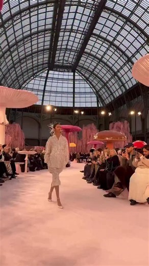 After her history-making moment as the first Indian model to open a @ChanelOfficial show for the house’s métiers d’art show, #BhavithaMandava returned to the runway to close @Matthieu_Blazy’s debut couture presentation today at #ParisCoutureWeek. | British Vogue