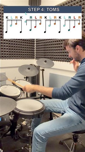 How to turn a simple exercise into a funky drum beat using @DrummerLab 🥁 👌 #drumlessons #drumbeat