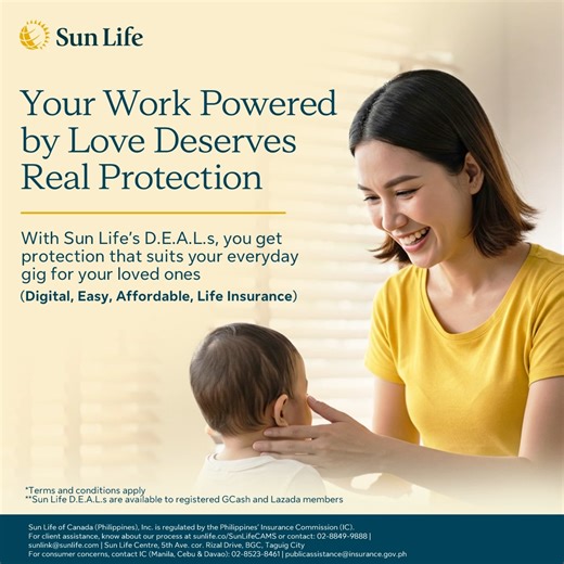 Your work is powered by love, whether you're braving traffic, managing a household, or enduring long hours. That love deserves to be protected. 💛​ Sun Life’s Digital, Easy, Affordable, Life Insurance (D.E.A.L.s) are made to protect the unseen efforts, the daily sacrifices, and the future you're building with every step you take. 🛡️​ Explore the D.E.A.L.s today: 👉 https://sunlife.co/SunLifeDEALs 👉 Sunlife.co/GCash #SunLifeBrighterTogether | Sun Life Philippines