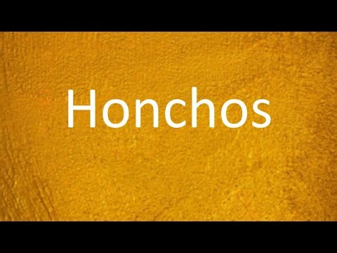 Pronunciation, meaning and usage of the word "Honchos". (in Hindi and English)
