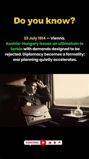 July 23, 1914: The Ultimatum That Made War Inevitable #history #military