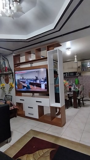 Divider with rotating TV panel to entertain you on both ends 😉 #RotatingTV #construction #furnitureonline #interiordesigner #homestyle #smartfurniture #functional #homedecor #house #fbreels #fbreelsvideo #reelsfb #furniture #homeimprovement #partitiondesign #furnituredesign #home #interiordesign #homestyle #furnituremaker #RotatingTV #homedecor #interiordesigner #furnitureonline #construction #house #interiordesignideas #smartfurniture #functional | Creative Design