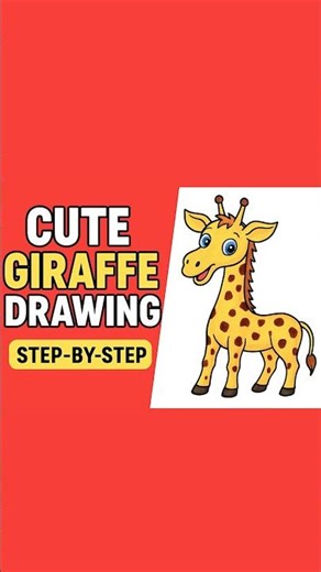Cute Giraffe Drawing for Kids | Easy Step-by-Step Cartoon Drawing